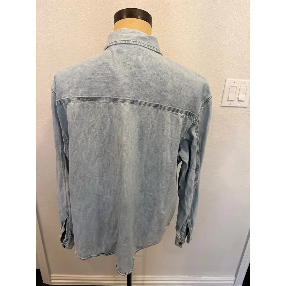 Vintage Levi's Stauss Denim Button Down Long Sleeve Shirt Men XL Y2K